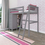 71-920-121 : Loft Beds All in One Loft Bed with Storage, Grey