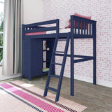 71-920-131 : Loft Beds All in One Loft Bed with Storage, Blue