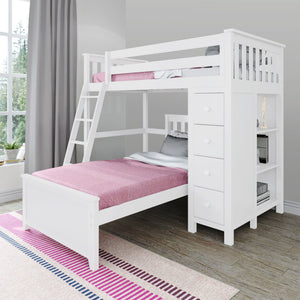 All in One Loft Bed with Storage + Twin Bed