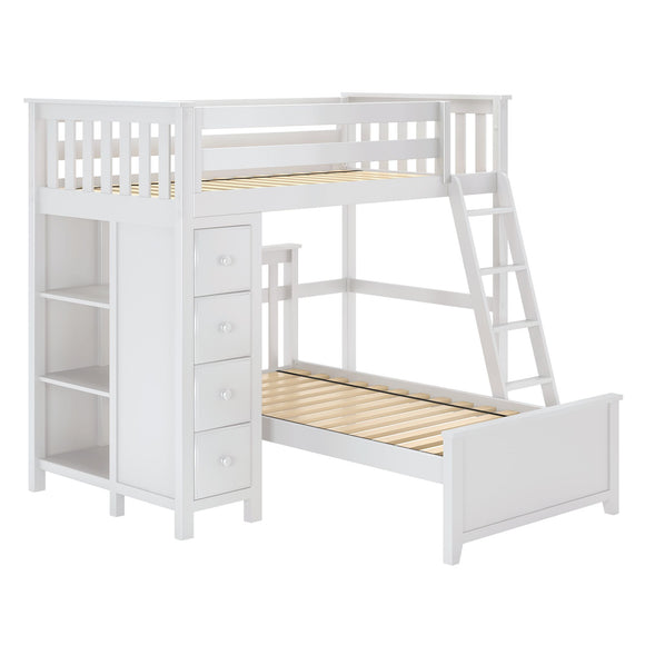 All in One Loft Bed with Storage + Twin Bed