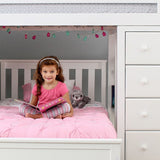 71-921-002 : Loft Beds All in One Loft Bed with Storage + Twin Bed, White
