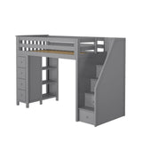 71-950-121 : Loft Beds Staircase Loft Bed Storage, Grey