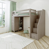 71-950-152 : Loft Beds Staircase Loft Bed Storage, Stone