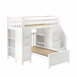 71-956-002 : Loft Beds Staircase Loft Bed Storage Storage + Twin Bed, White