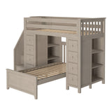 71-956-152 : Loft Beds Staircase Loft Bed Storage Storage + Twin Bed, Stone