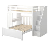 Staircase Loft Bed Desk + Full Bed
