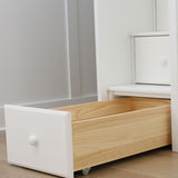 71-962-002 : Loft Beds Staircase Loft Bed Desk + Full Bed, White