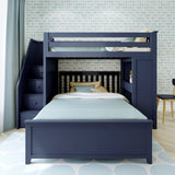 71-962-131 : Loft Beds Staircase Loft Bed Desk + Full Bed, Blue