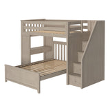 71-962-152 : Loft Beds Staircase Loft Bed Desk + Full Bed, Stone