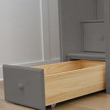 71-971-121 : Loft Beds Staircase Loft Bed Desk + Dresser/Twin, Grey