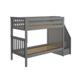 71-982-121 : Bunk Beds Twin/Twin Staircase Bunk, Grey