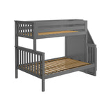71-983-121 : Bunk Beds Twin/Full Staircase Bunk, Grey