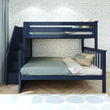71-983-131 : Bunk Beds Twin/Full Staircase Bunk, Blue