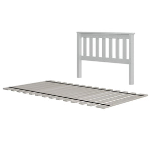 710061-121 : Component Low Upper Twin Bed-End w/ Slats, Grey