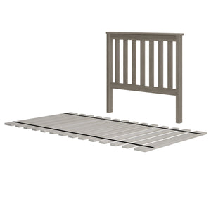 710062-002 : Component High Bottom Twin Bed-End w/ Slats, White