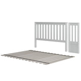 710063-002 : Component High Bottom Full Bed-End, 1x T/F Panel and Full Slats, White