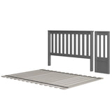 710063-121 : Component High Bottom Full Bed-End, 1x T/F Panel and Full Slats, Grey