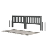 710101-121 : Component Slat Twin over Twin Low Bed Ends w/ Twin Slat Roll, Grey
