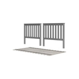 710151-121 : Component Slat Twin over Twin High Bed Ends w/ Twin Slats Roll, Grey