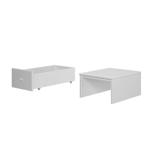 710650-002 : Component Bottom Step w/ Long Drawer, White