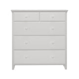 714323-002 : Dresser 2 over 3 Drawer Dresser, White