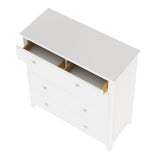 714323-002 : Dresser 2 over 3 Drawer Dresser, White