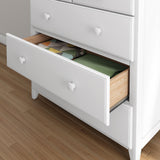 714323-002 : Dresser 2 over 3 Drawer Dresser, White