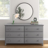 714360-121 : Dresser 6 Drawer Dresser, Grey