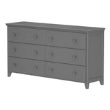 714360-121 : Dresser 6 Drawer Dresser, Grey