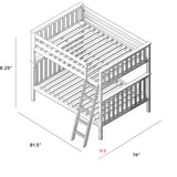 71S-FBNKC1-131 : Bunk Beds Full/Full Bunk with Angle Ladder, Blue