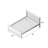 71S-FBED-002 : Single Beds Full-Size Platform Bed, White