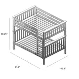 71S-FBNK-002 : Bunk Beds Bunk Bed, Full over Full, White