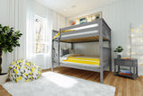 71S-FBNK-121 : Bunk Beds Bunk Bed, Full over Full, Grey