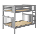 71S-FBNK-121 : Bunk Beds Bunk Bed, Full over Full, Grey