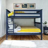 71S-FBNK-131 : Bunk Beds Bunk Bed, Full over Full, Blue