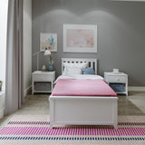 71S-TBED-002 : Single Beds Twin-Size Platform Bed, White