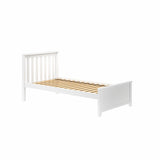 71S-TBED-002 : Single Beds Twin-Size Platform Bed, White