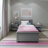 71S-TBED-121 : Single Beds Twin-Size Platform Bed, Grey