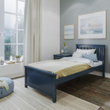 71S-TBED-131 : Single Beds Twin-Size Platform Bed, Blue