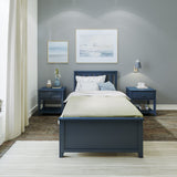 71S-TBED-131 : Single Beds Twin-Size Platform Bed, Blue