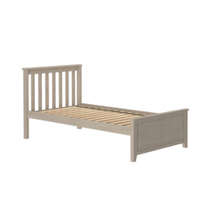 71S-TBED-121 : Single Beds Twin-Size Platform Bed, Grey