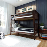 71S-TBNK-005 : Bunk Beds Bunk Bed, Twin over Twin, Espresso