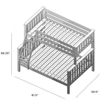 71S-TFBNK-002 : Bunk Beds Bunk Bed, Twin over Full, White