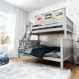 71S-TFBNK-121 : Bunk Beds Bunk Bed, Twin over Full, Grey