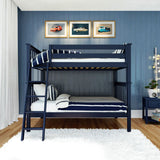 71S-TBNKB1-131 : Bunk Beds Twin over Twin Bunk with Angle Ladder, Blue