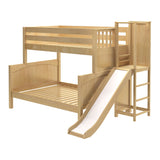 BLEND NP : Play Bunk Beds Medium Twin over Full Bunk Bed with Slide Platform, Panel, Natural