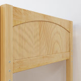 BOX2 NP : Study Loft Beds Twin Low Loft Bed with Straight Ladder + Storage, Panel, Natural