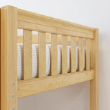 BOX2 NS : Study Loft Beds Twin Low Loft Bed with Straight Ladder + Storage, Slat, Natural