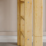 BRAINY NP : Play Loft Beds Twin Low Loft Bed with Slide and Straight Ladder on End, Panel, Natural