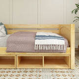 BRIX CC NP : Daybed Twin Daybed with Cubbies, Panel, Natural